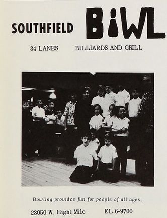 Southfield Bowl - 1967 Southfield High Yearbook Ad (newer photo)